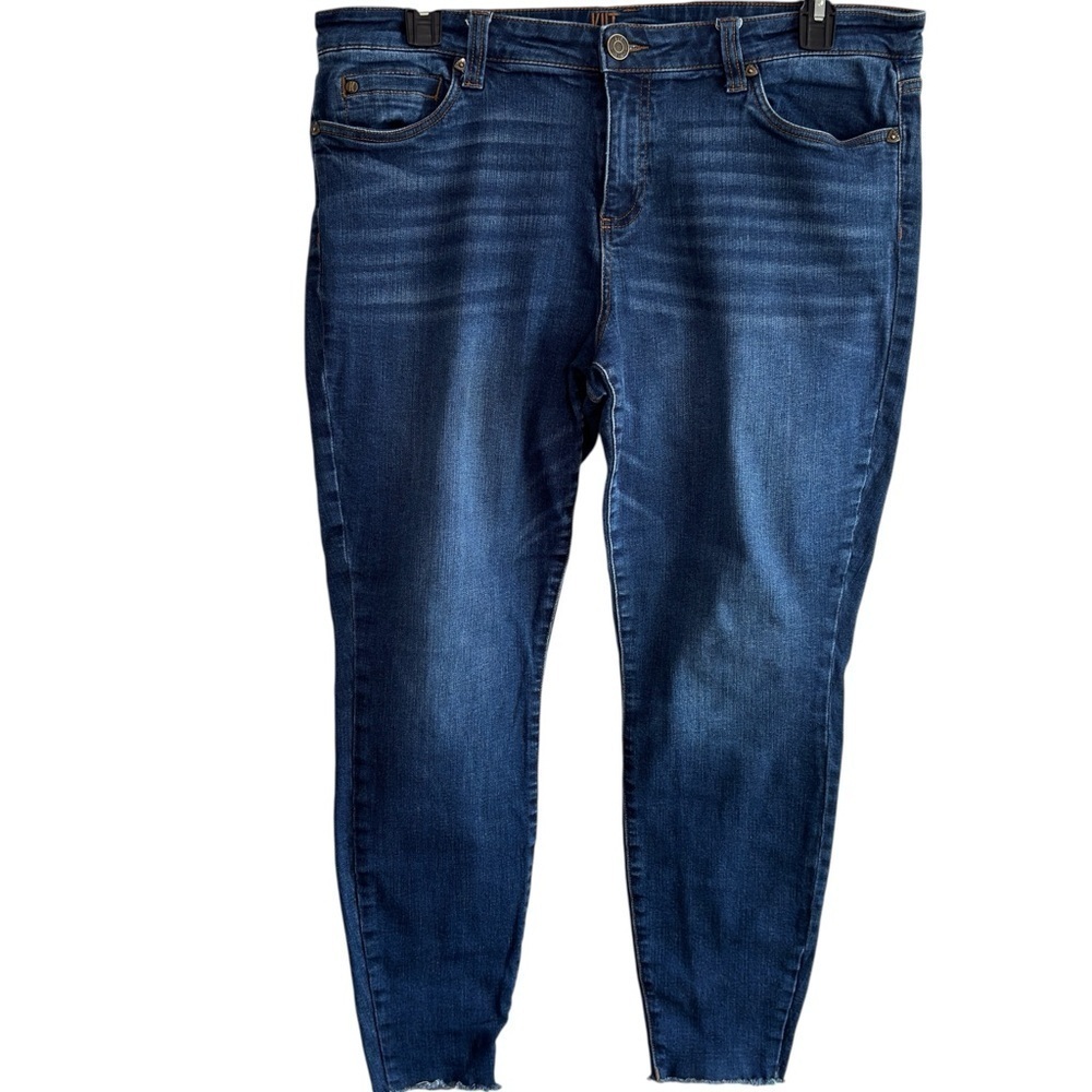 KUT From The Kloth Womens Jeans Carlo Ankle Skinny Raw Hem Size 16 Stretch Denim